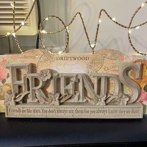 Friends drift wood plaque decoration